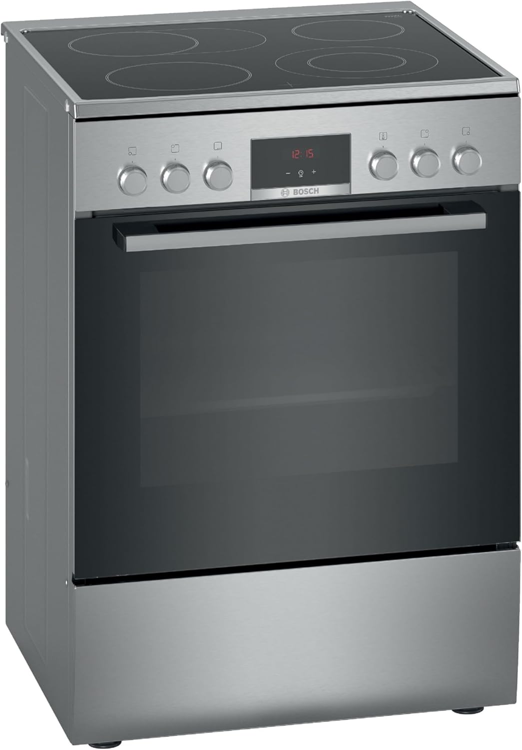 Bosch Serie 4 HKR39C250 Elektro-Standherd, 60 cm, Glaskeramik-Kochfeld, 7 Heizarten, 3D-Heißluft, LED-Display, EcoClean Direct