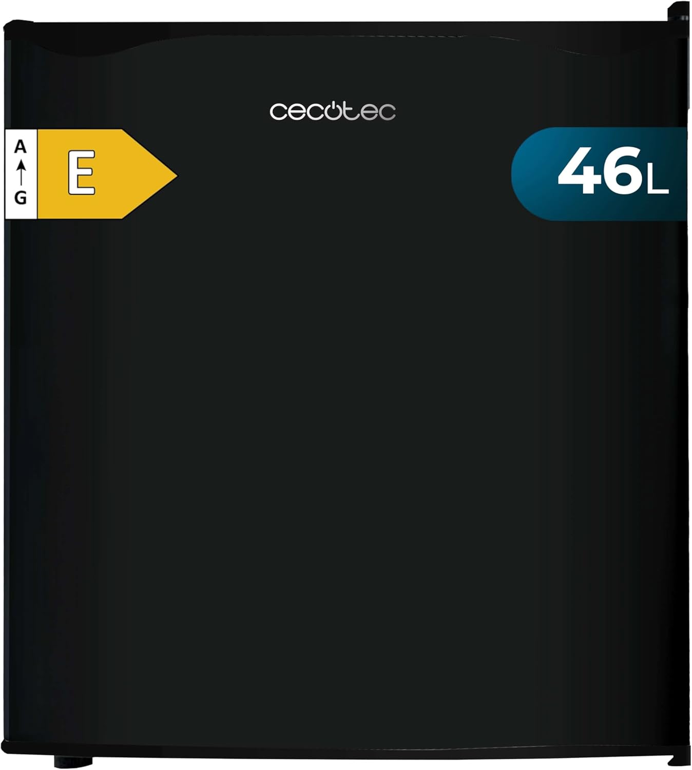 Cecotec Mini-Kühlschrank, 46 l Kühlschrank GrandCooler 20000 L SilentCompress Schwarz. Höhe 48,7 cm, Breite 48 cm, Stauraum, Vor- und Rücklauf