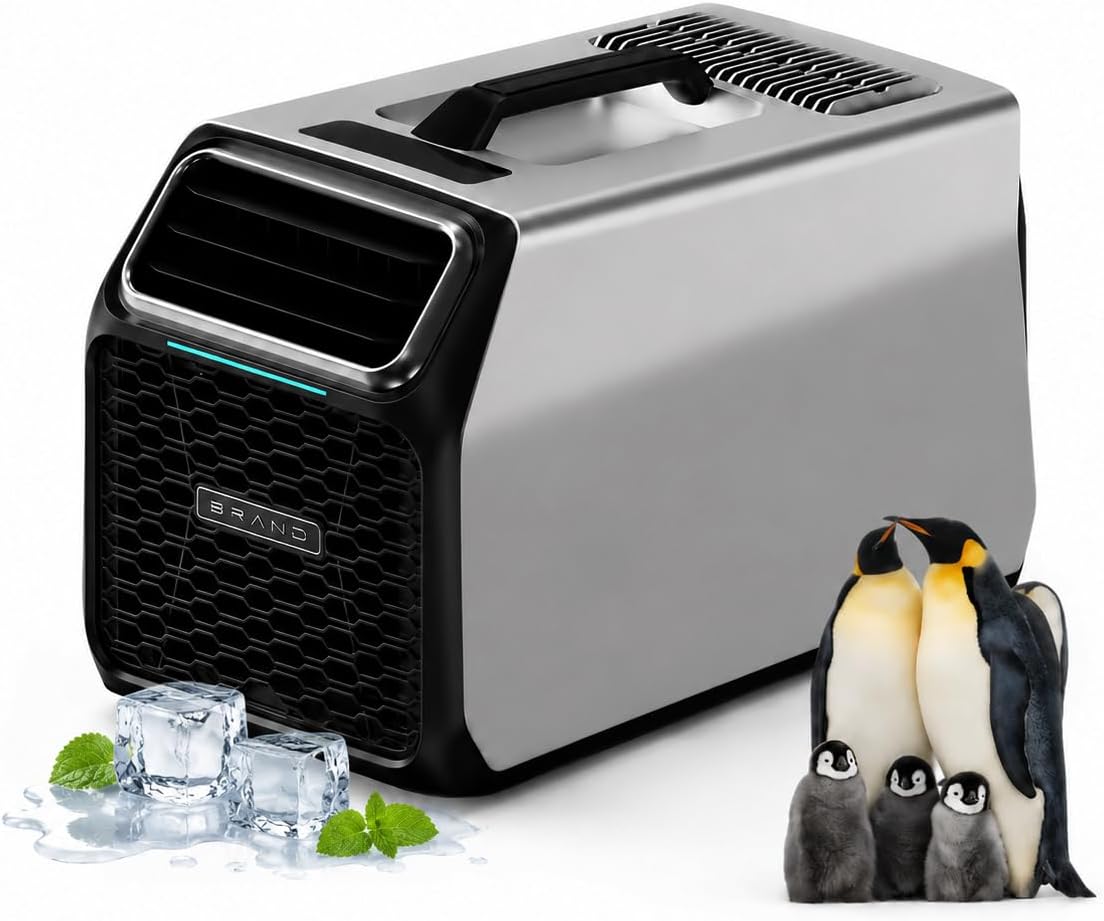 Klimaanlage, für Wohnmobil, tragbar, 3500 BTU, Kühlung+Entfeuchtung+Ventilator+ Schlafmodus+Timer, Fernbedienung, Display, effiziente Kühlung