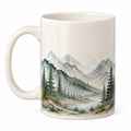 Keramik Kaffeetasse mit Gebirgslandschaftsmalerei 350ml