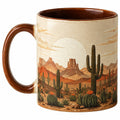 Kaffeetasse mit Wüstenlandschaft 300ml Braun