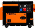 Dreiphasiger Dieselgenerator mit ATS und Elektrostart, 6,5 kVA/6.500 W, 230/400 V, 13 PS, 20-l-Tank, geschlossener Rahmen, fahrbar