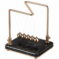 Newton-Pendel Schreibtischspielzeug Gold Marmor Basis