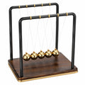 Newton Pendel Schwarz Gold mit 6 Kugeln