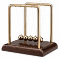 Newtonsches Pendel Gold mit Holzrahmen