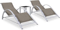 Sonnenliegen 2 STK. mit Tisch