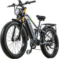 Doppelter Motor 190/95 N. m E Bike elektrofahrräder Herren Fahrrad, 250 W, LCD-Display Vollfederung E fahrrad, RX80, LED-Beleuchtung