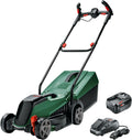 Bosch Akku-Rasenmäher, Dank leistungsstarkem Bosch 18V-Akku, verstellbar