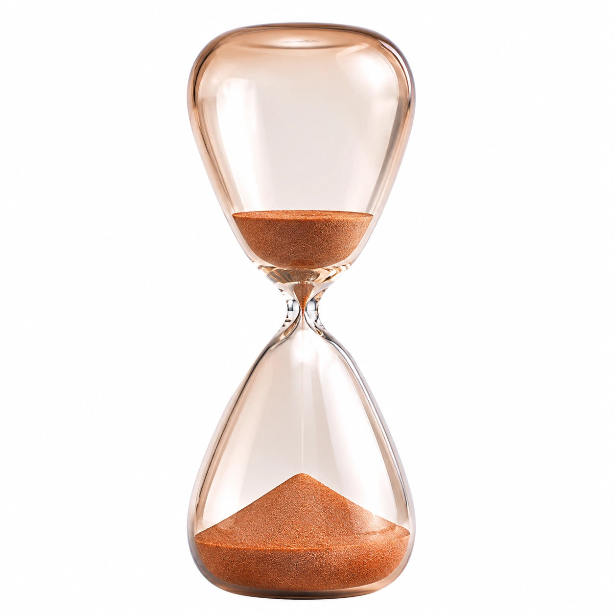 Kupfer Sanduhr Glas 60 Minuten Timer Dekoration