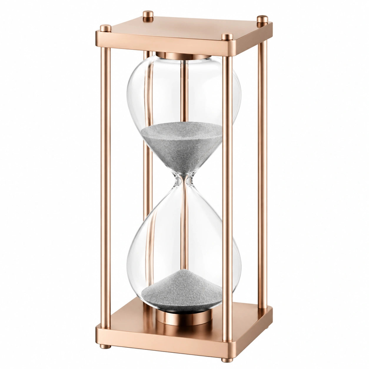Sanduhr 60 Minuten mit Roségoldrahmen