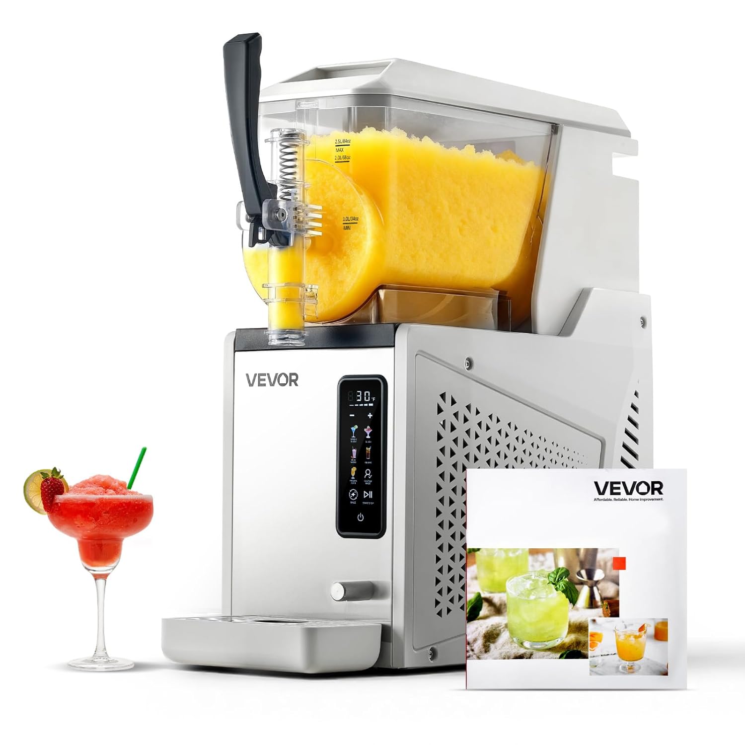 VEVOR Slush Maschine, Slusheis Eisbereiter 350 W (kein Eis nötig)