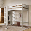 LAKFEW Hochbett Kinderbett 90 × 200 cm mit Kleiderschrank, Etagenbett Bett, Etagenbett Bett mit Stauraum Regalen