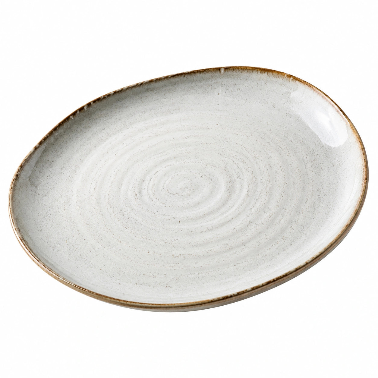 Ovaler Keramikteller 28cm Creme