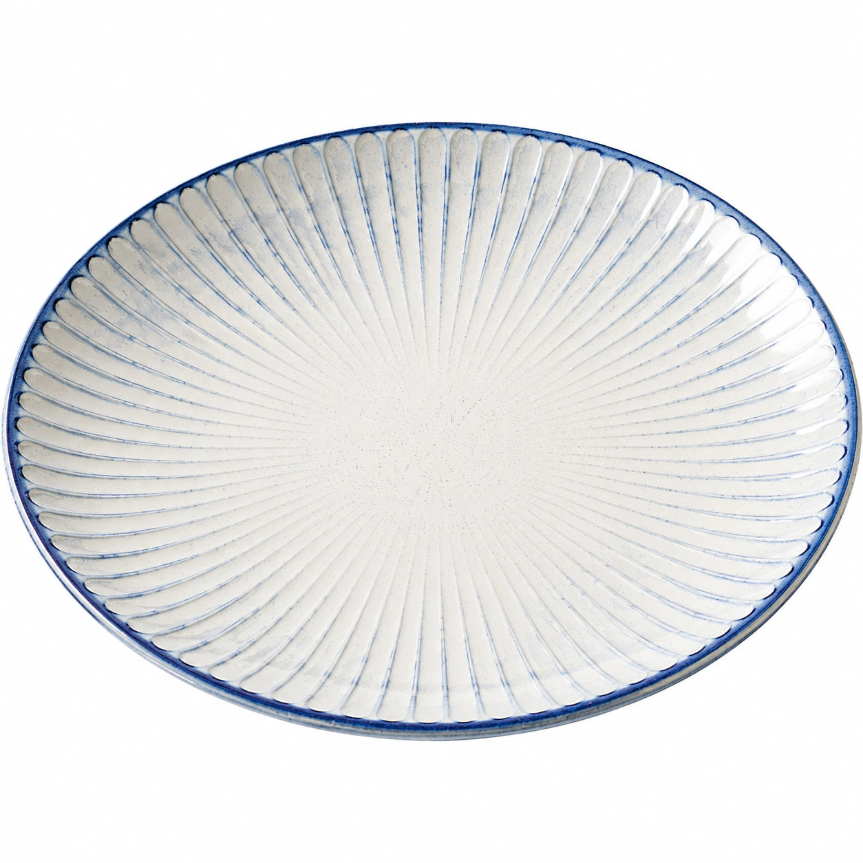 Runder Teller Blau-Weiß 30cm