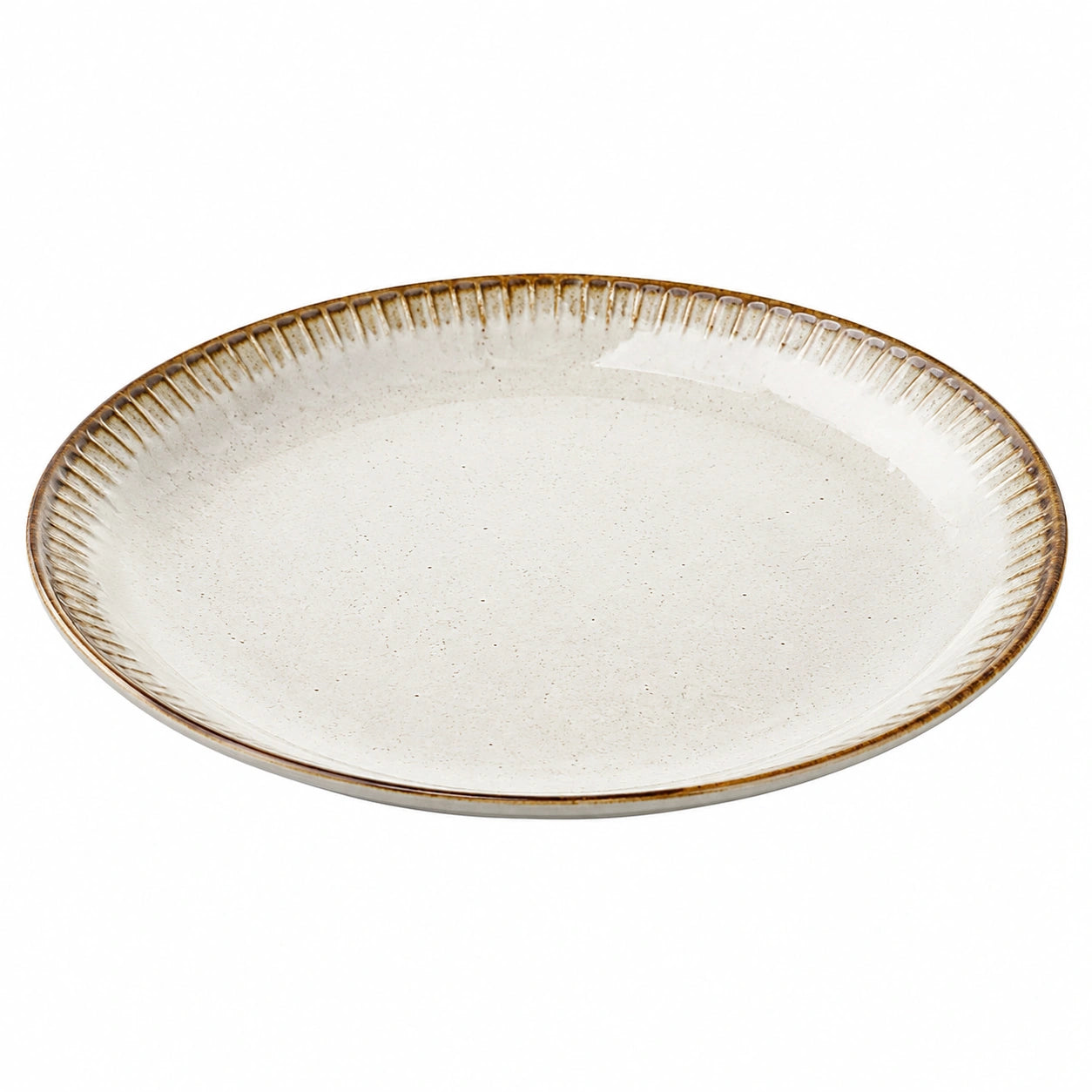 Keramikteller Rund Beige 30 cm