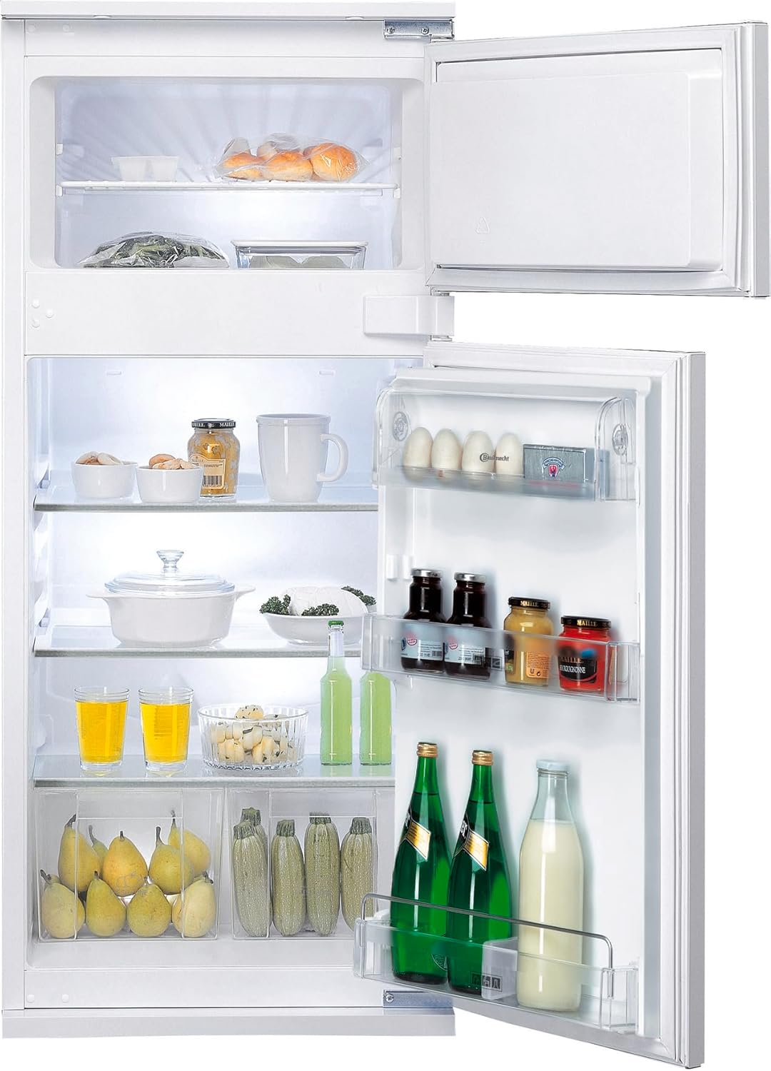 Bauknecht KDI 12S2 Einbau-Kühl-/Gefrierkombination, 173 l, 36 dB leise, LED-Beleuchtung, wechselbarer Türanschlag, Abtauautomatik, verstellbar
