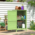 Aoxun Garten-Geräteschrank aus Holz, Kleiner Holz-Gartenschuppen 55 × 54 × 100 cm, Gartenschrank für draußen mit verstellbaren Regalboden
