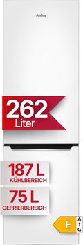 Amica KGCL 387 150 W Kühl-Gefrierkombination, 176 cm (H) x 54 cm (B) x 55 cm (T), 187 Liter, Display, Stauraum