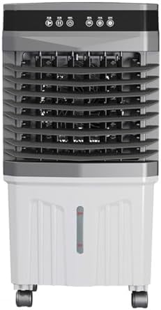 Verdunstungskühler, tragbar, beinhaltet Remote & 12H Timer, Oszillation, 120 oszillierende Klimaanlage Ventilator mit Eisbeutel & Wassertank