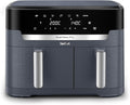 Tefal Dual Easy Fry XXL Heißluftfritteuse 11 L, 2700 W, digitales Display, App-Steuerung, Stauraum, Airfryer mit 2 Kammern (Doppelkammer)