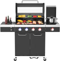 El Fuego Gasgrill 'KINGSTON', 3,0 kW, LED-Beleuchtung, Brenner aus Edelstahl, 4 + 1 Brenner, 2 Hochleistungsbrenner, AY 505