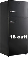Retro fridge Vintage refrigerator with freezer, 18 Cubic feet, 72 Inch tall