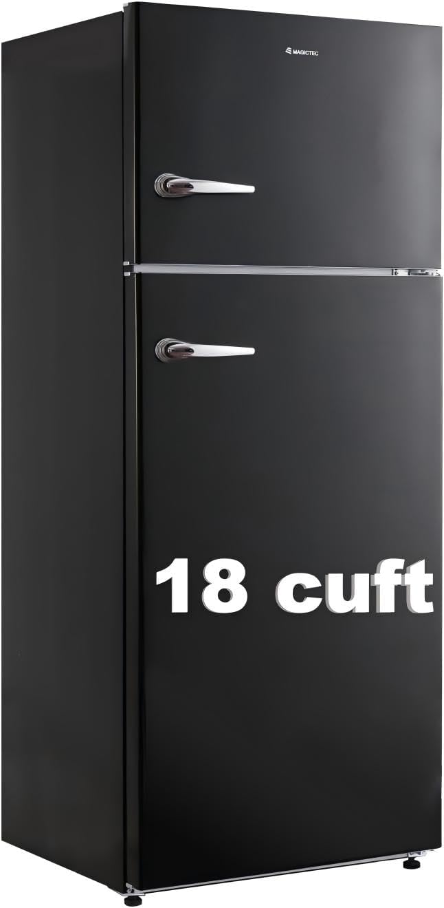 Retro fridge Vintage refrigerator with freezer, 18 Cubic feet, 72 Inch tall