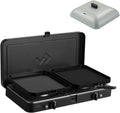 CADAC Grill, 2 Cook 3 Turbo Deluxe und Universelle Grillkuppel, Gas Tischgrill mit 2 Brennern und Aluminium Grilldeckel, 50mBar