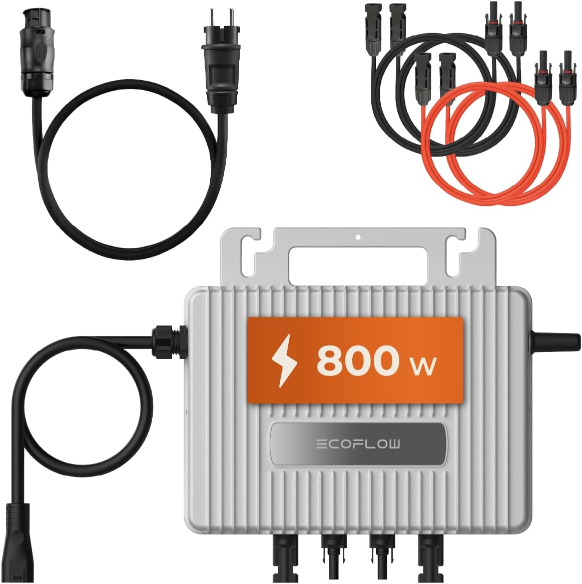 EcoFlow Stream Mikro-Wechselrichter 800 W 0% VAT, IP76 Solarway 1000Wp / 800 W, Intelligenter Solarwechselrichter WLAN für Balkonkraftwerk, App