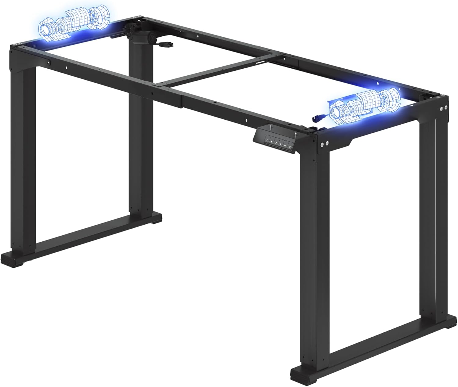 FLEXISPOT Höhenverstellbarer Schreibtisch, höhenverstellbar 71,5-118,5 cm, 4-Bein Tischgestell mit Dualmotor