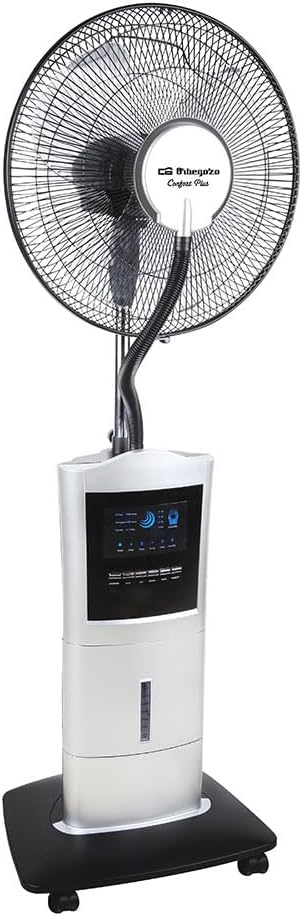 Orbegozo SFA 7000 - Ventilator, Befeuchtung Leistung: 100 W, 1,5 Liter, Timer von 1 bis 7,5 Stunden, Oszillation, Rollen für einfache Handhabung