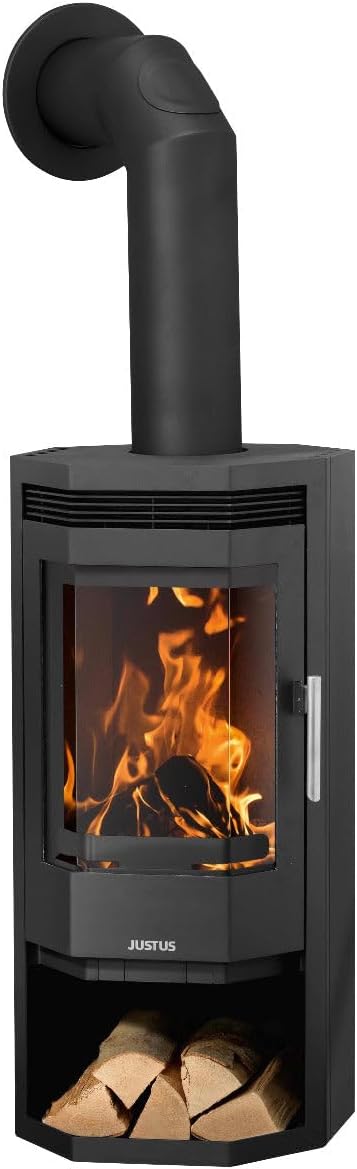 Justus 6531 11 Usedom 5 Kaminofen Stahl Schwarz/A+, *Nennleistung (Braunkohle): 5,0 kW, 5,5 kW