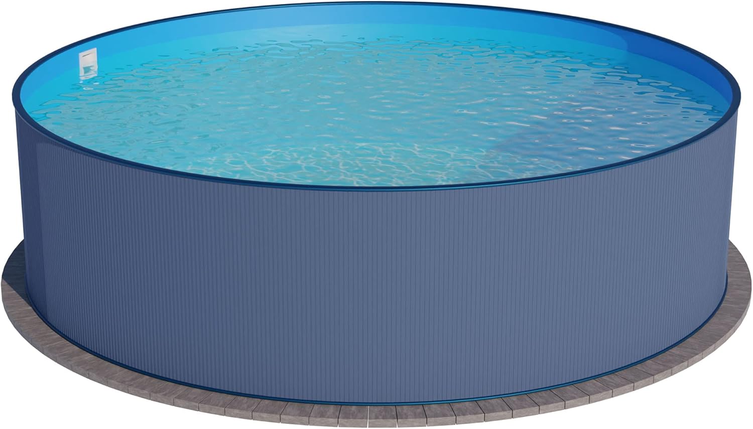Planet Pool, Stahl 0,4 mm anthrazit, Folie 0,4 mm blau