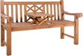 CLP Teakbank Luka I Wetterfeste Gartenbank, Größe:150 cm, Farbe: Teak, wetterbeständig