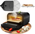 DELICRET elektrischer Pizzaofen 12' Tisch, bis zu 450, 1700 Watt