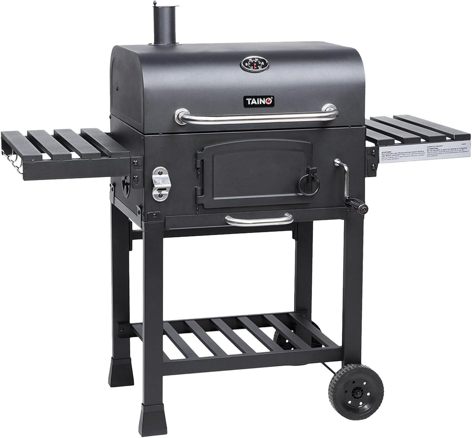 TAINO HERO XL BBQ Smoker GRILLWAGEN Holzkohle Grill, verstellbar, klappbar
