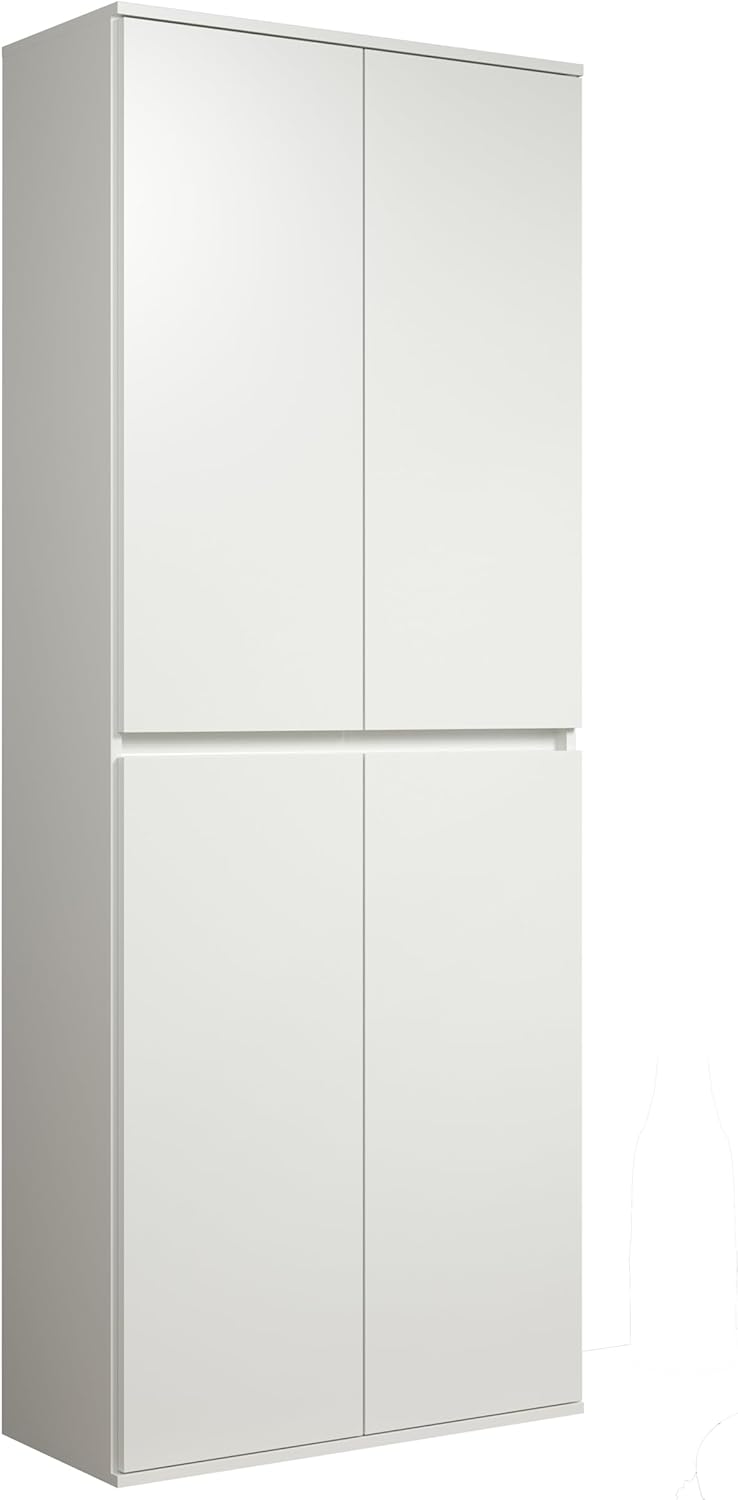 trendteam smart living - Nevada - Mehrzweckschrank - Weiß - Schrank, (BxHxT) 74 × 191 × 34 cm, Stauraum, Schrank mit 4 Türen