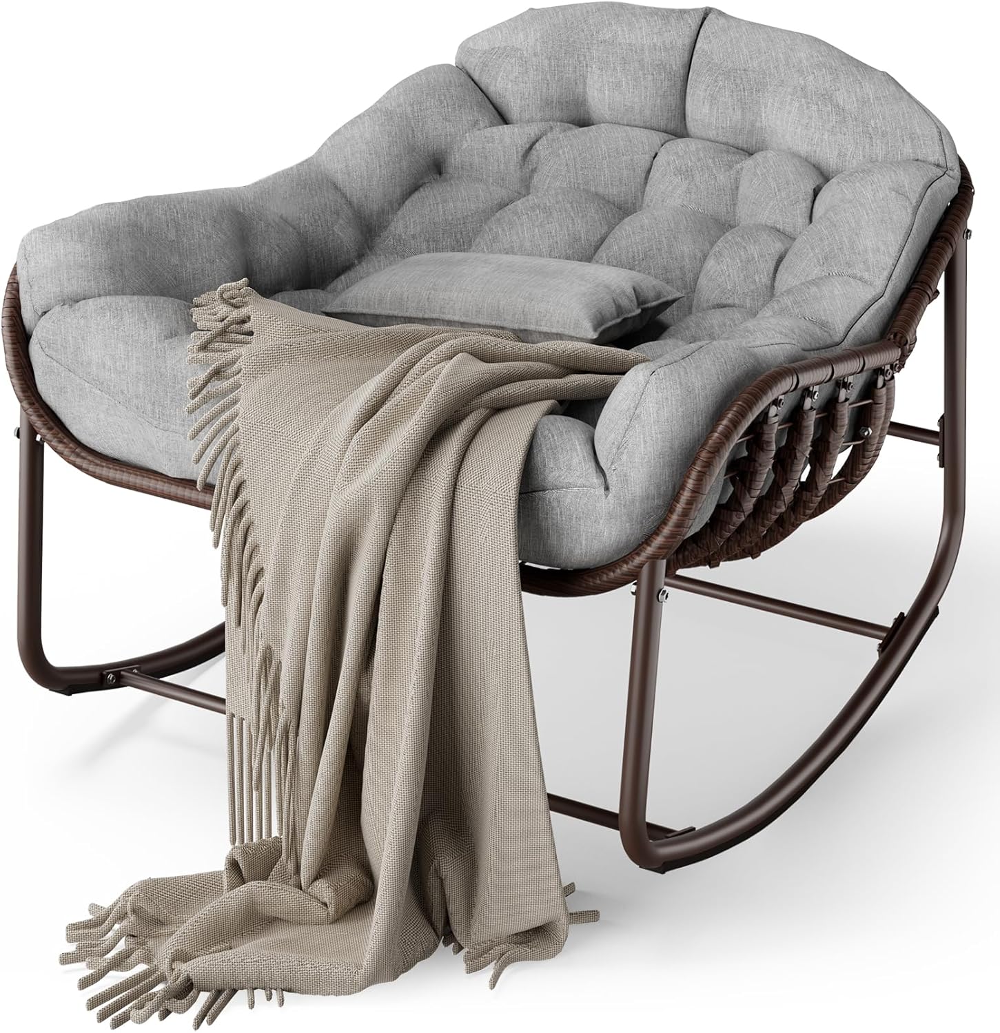 GarveeHome Outdoor Patio Schaukelstühle Stuhl, wetterbeständig