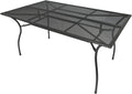 DEGAMO Gartentisch, Tischplatte rechteckig, Maße 90 × 150 cm, aus Metall, Tischplatte Streckmetall