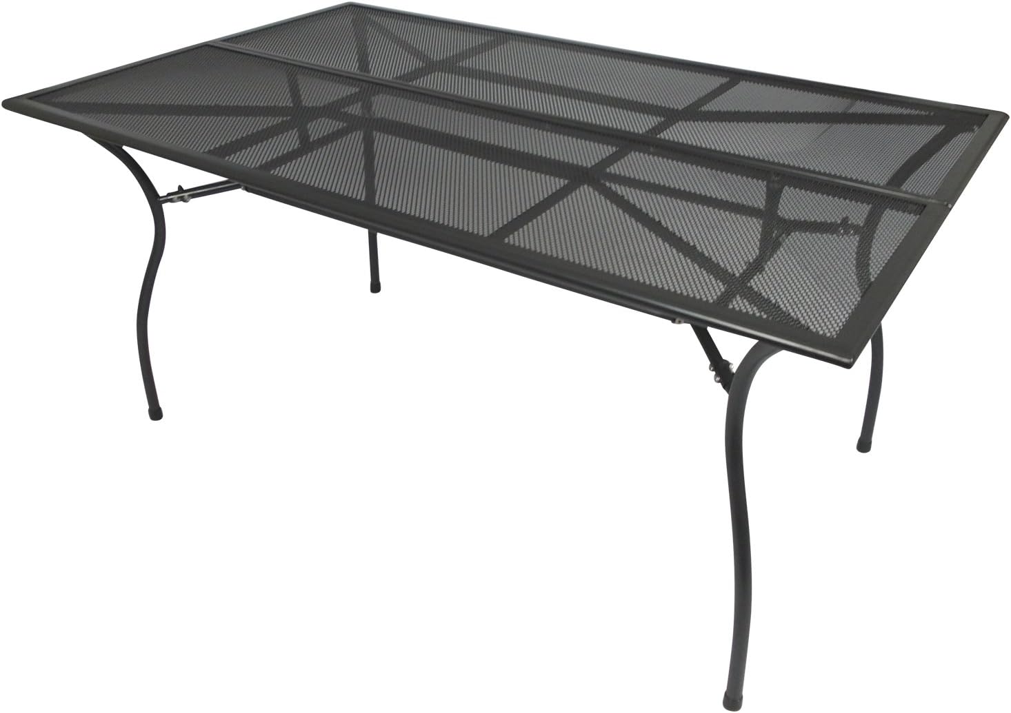 DEGAMO Gartentisch, Tischplatte rechteckig, Maße 90 × 150 cm, aus Metall, Tischplatte Streckmetall