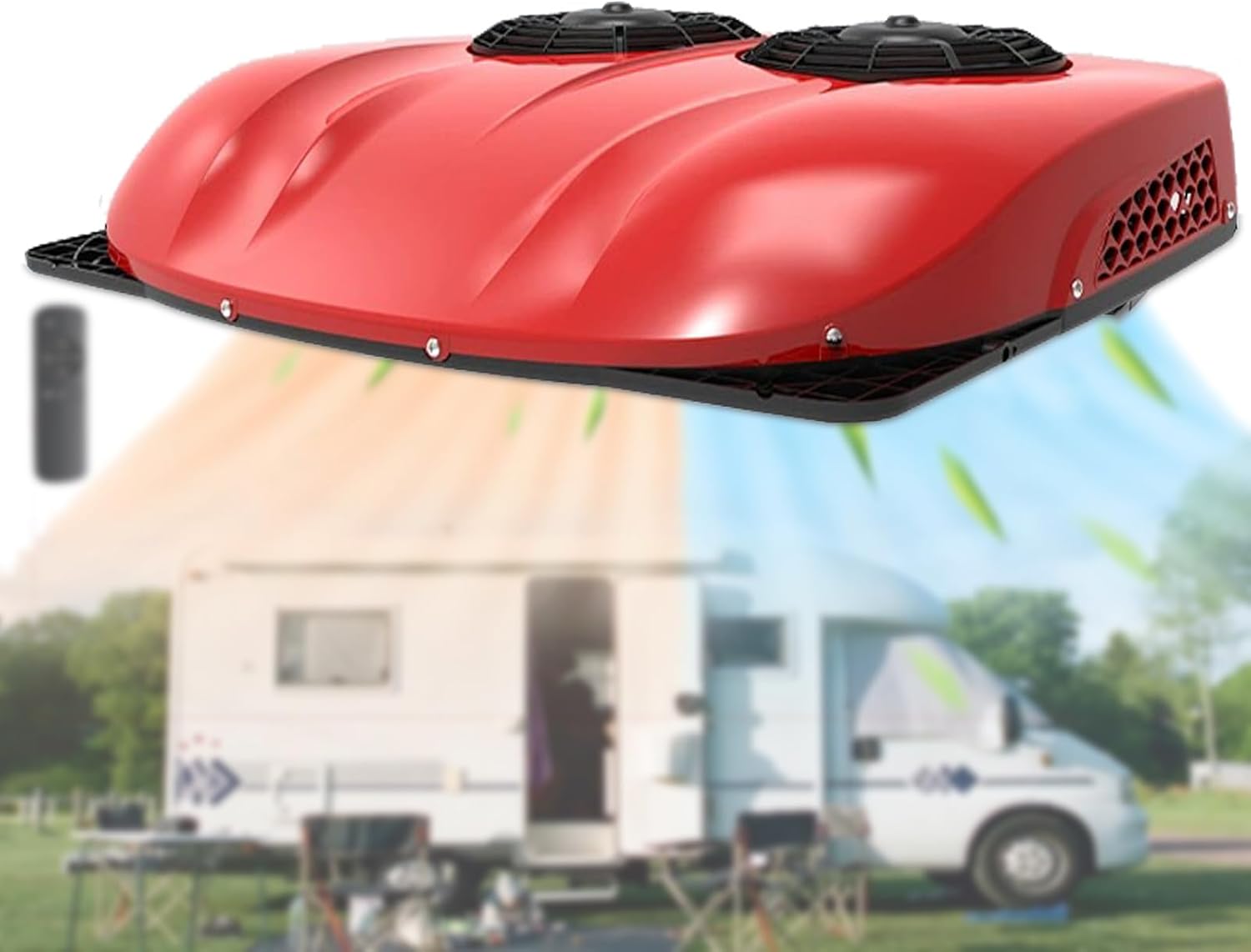 Wohnmobil-Dachklimaanlage, 65 dB, Fernbedienung, Mindesteinbaugröße 23,6 × 11,8 Zoll, Nur Kühlung