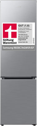 Samsung RB38C7AGWS9/EF Kühl-Gefrierkombination, 387 l, Cool Select+, Twin Cooling Plus, Metal Cooling, WLAN, Edelstahl-Look
