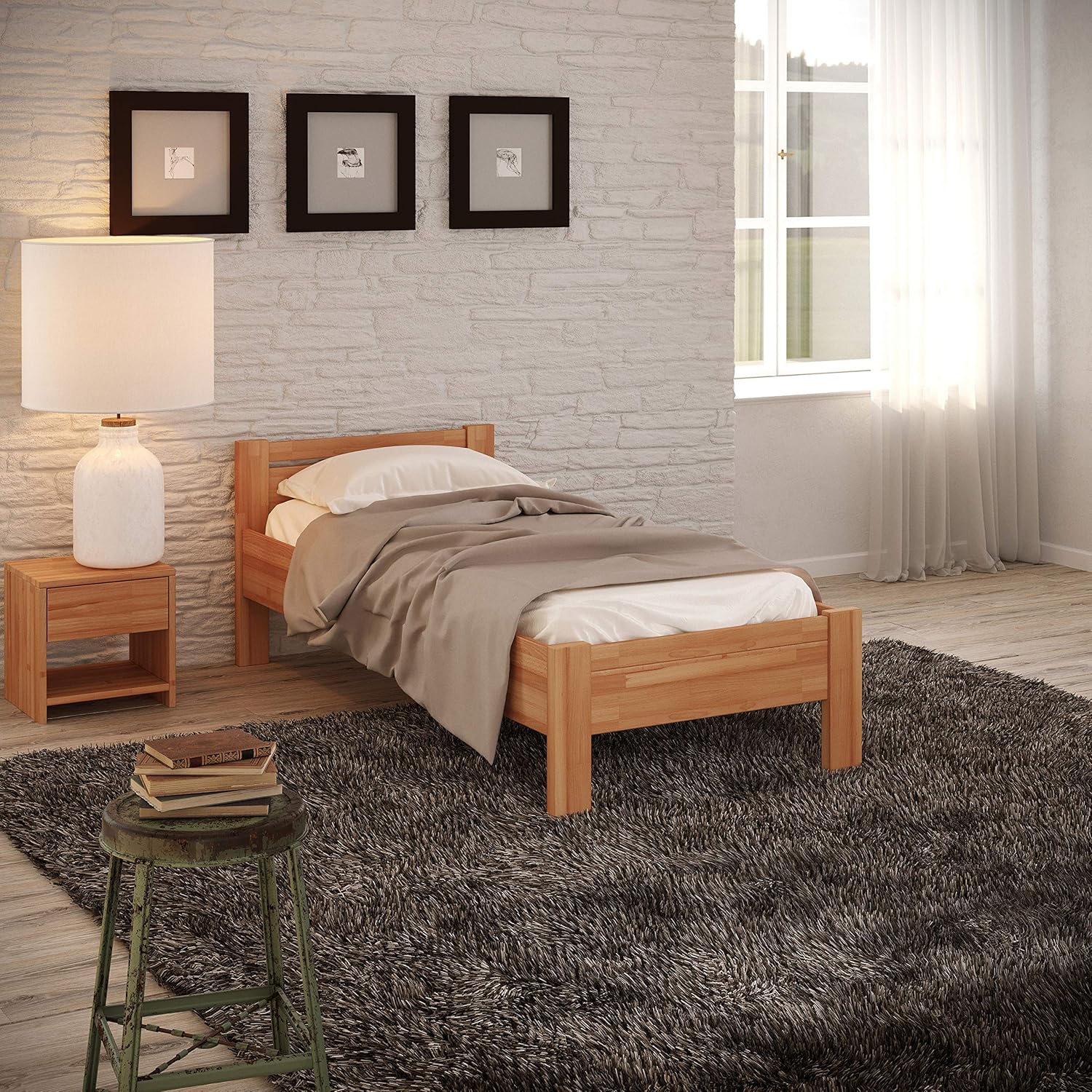 Krok Wood Seniorenbett SiSi aus Massivholz (Buche, 100 × 200 cm)