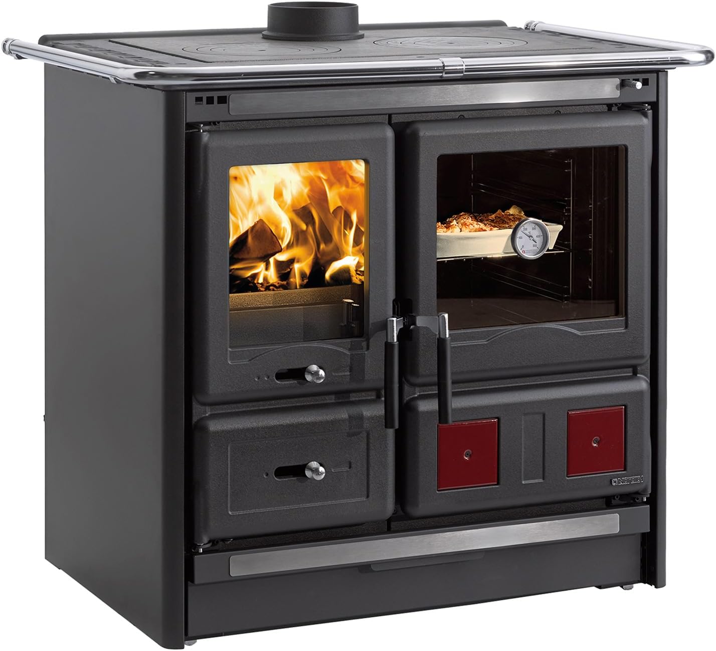 La Nordica Rosa L 16 Küchenofen Holzherd Stahl Anthrazit, 9,5 kW