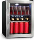 Klarstein Mini Kühlschrank, 33 Liter, LED-Beleuchtung, Getränkekühlschrank Klein mit Verstellbaren Ablagen, Indoor/Outdoor Kühlschrank Leise