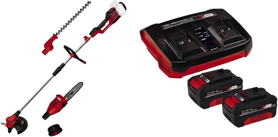 Einhell Akku-Multifunktionswerkzeug GE-LM 36/4in1 Li Power X-Change (Li-Ion Ketten, 2 × 18 V, Heckenscherenkopf 7-fach neigbar