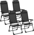 LIFERUN 4er Set Gartenstühle Gartenstuhl, Klappstühle, 5 verstellbaren Rückenlehnen