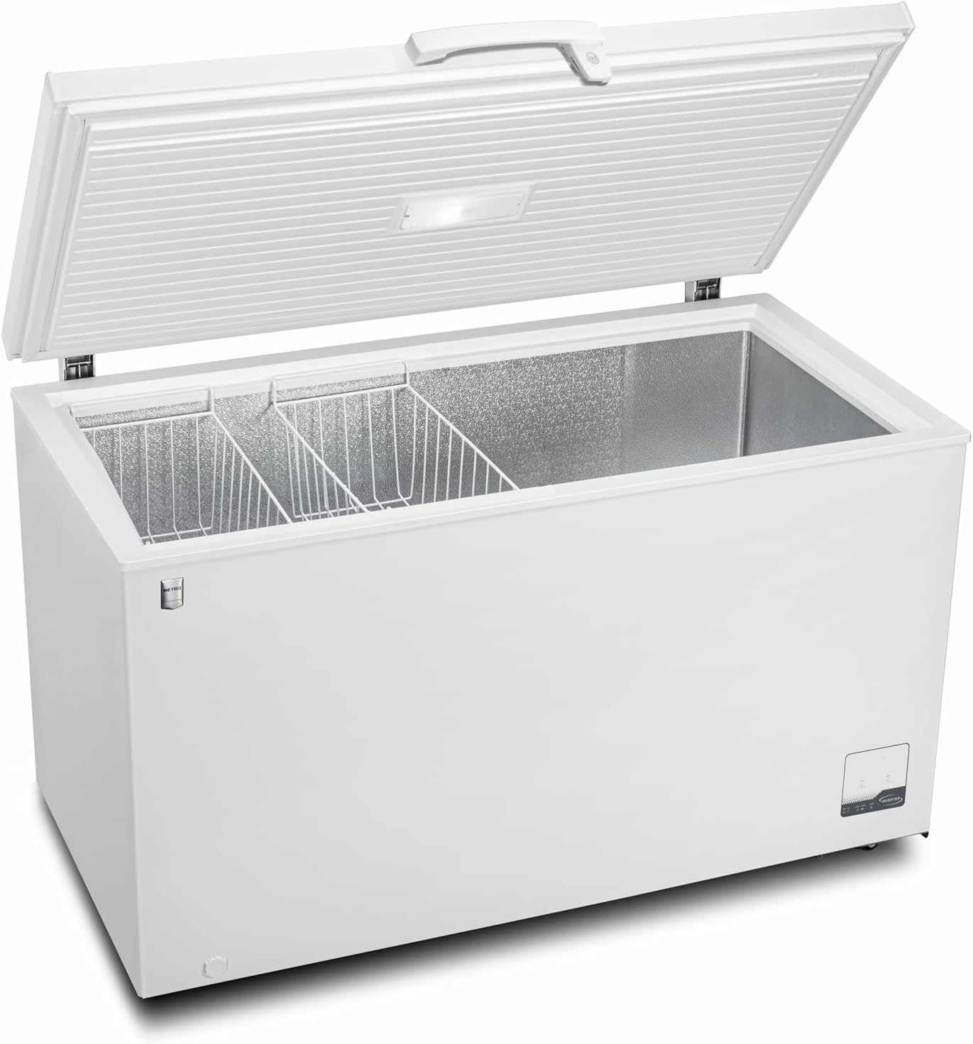 METRO Professional Gefriertruhe, 500 L, 125 W, Tiefkühltruhe, 2 Ablagekörbe, Temperaturalarm, Alarmfunktion
