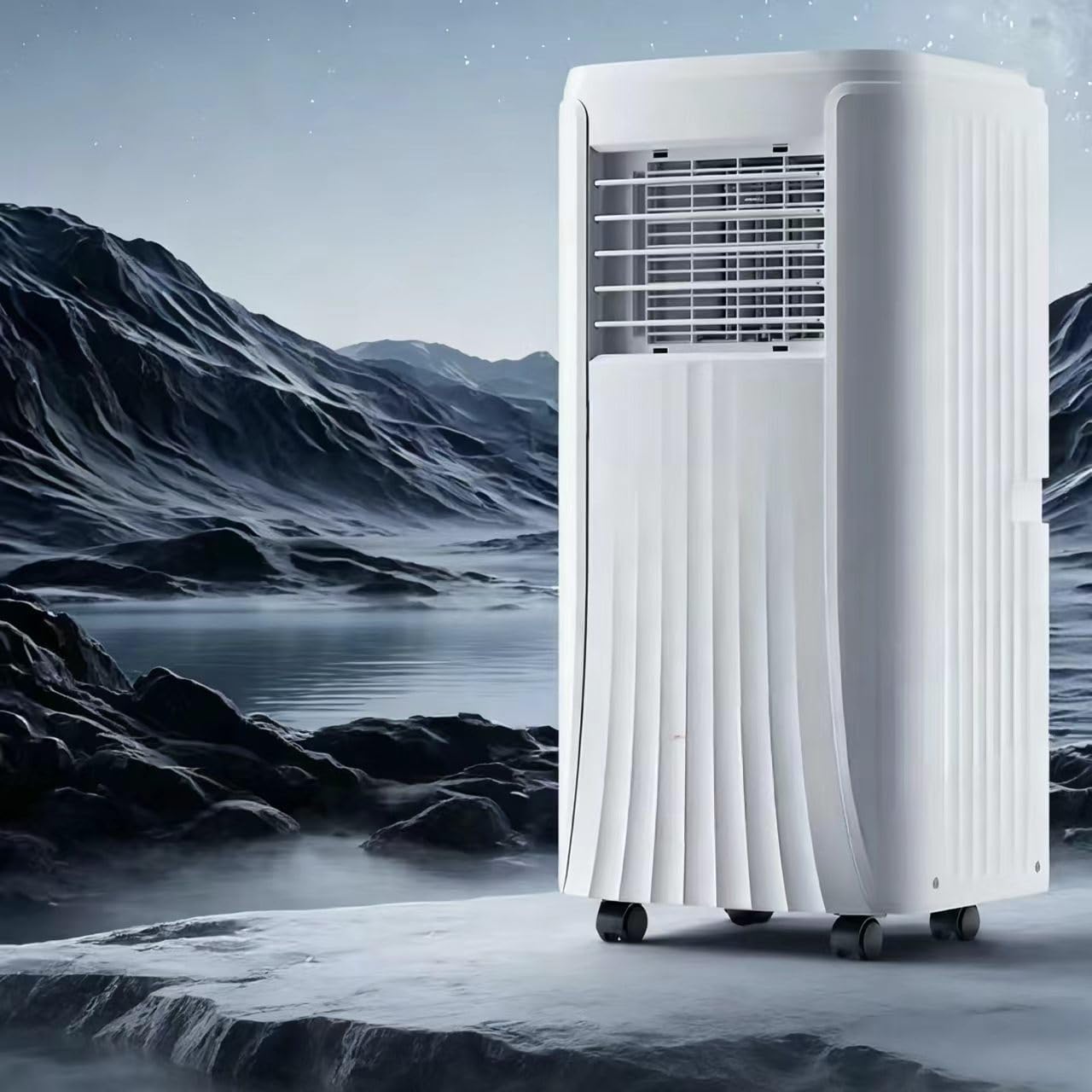 9000 BTU Tragbare Klimaanlage, 9000 BTU, 52 dB, 42 Liter, Energieeffiziente Kühlung mit Fernbedienung, Timer, Entfeuchten, Filter
