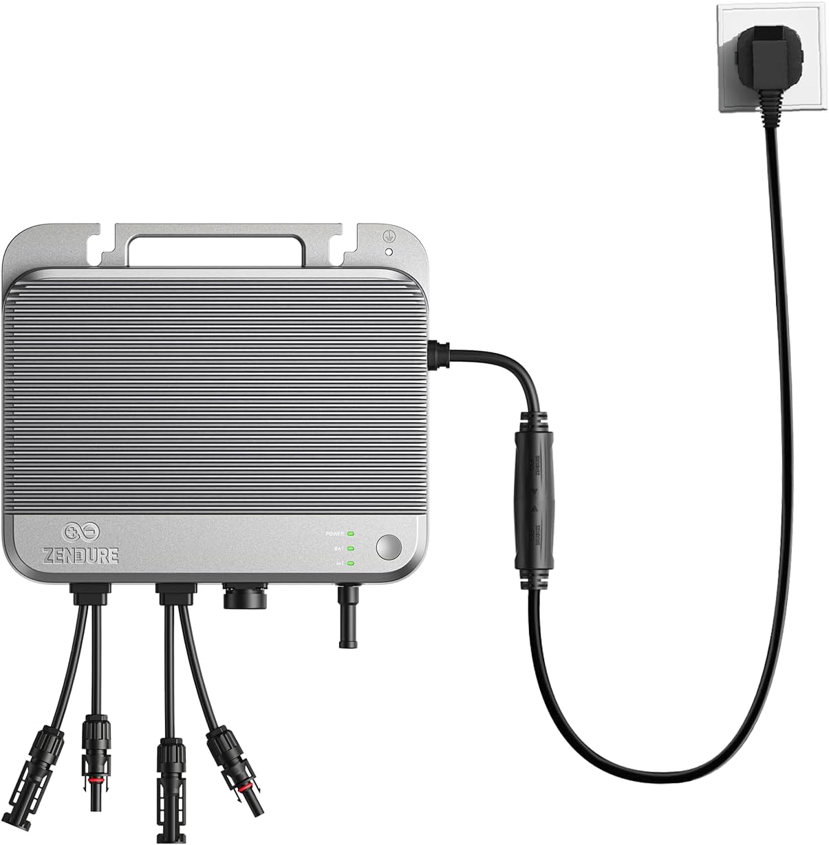 Zendure SolarFlow 800 Hybrid-Mikrowechselrichter für Balkonkraftwerk, 1.200 W PV-Eingang, 800 W bidirektional, Dual-MPPT, App, IP67